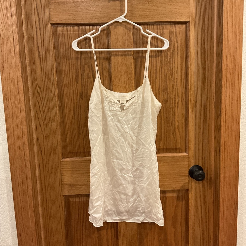 Vintage 100% Silk Ivory Camisole Slip – Delicates (Size L)